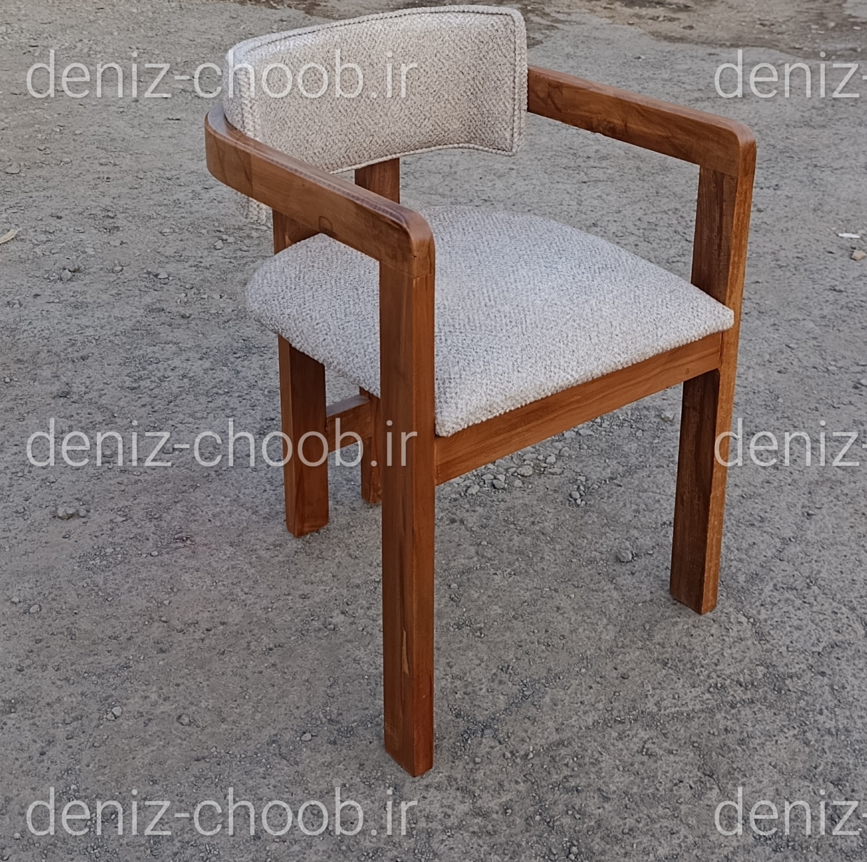 صندلی مدل H دسته دار چوب راش